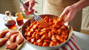 Add the chicken pieces to the marinade bowl