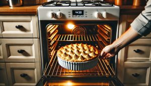 Place the fish pie in the oven and bake for around 30-35 minutes