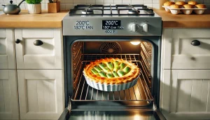 Place the pie in the preheated oven and bake for 25-30 minutes, or until the pastry is golden brown and puffed up.