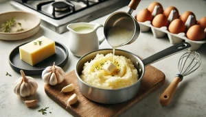 Add Garlic, Butter, and Milk