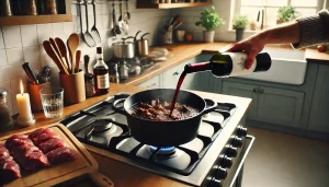 Adding Wine and Broth