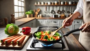 Next, stir in the veggies of your choice