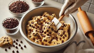 fold in the chocolate chips