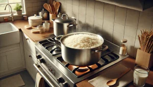 Bring the mixture to a boil, then reduce the heat to low and cover the pot.