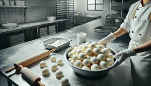 Coat the balls in white sugar.