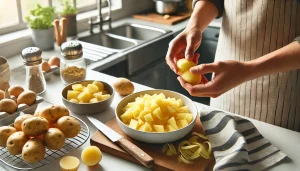 Peel and chop the potatoes