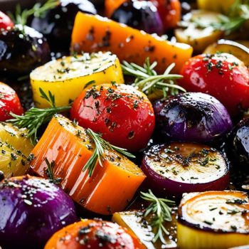 roasted vegetables with balsamic vinegar