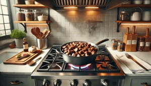 Add the beef to the pot, searing each side until browned