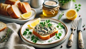 Once chilled, it's ready to serve! Garnish with a sprinkle of fresh herbs or a lemon wedge for extra freshness.