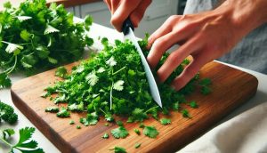3. Chop the coriander