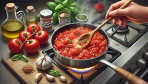 Making the Tomato Sauce