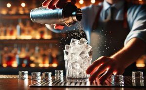 4. Fill Shaker or Mixing Glass with Ice