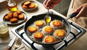 4. Fry the fritters
