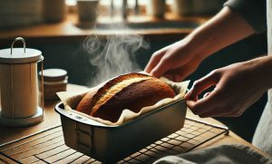 Cool in the tin for 10 minutes