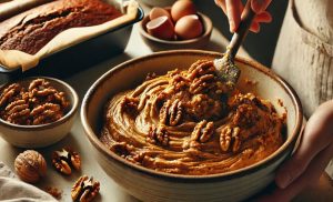 Fold in the chopped walnuts last