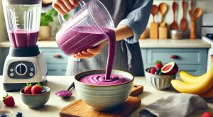 Pour the thick smoothie into a bowl