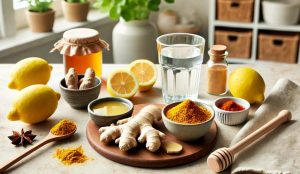Ingredients for a Classic Ginger Shot Recipe